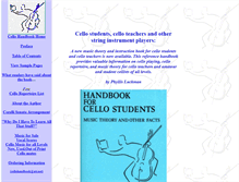 Tablet Screenshot of cellohandbook.com